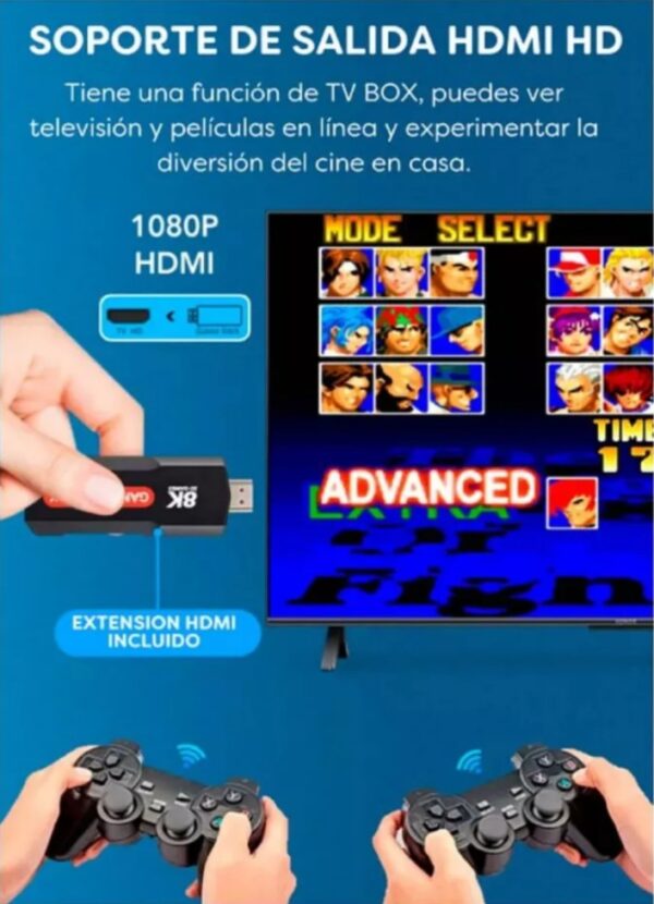 Game TV Stick 5G - 8K Android Ultra HD + Controles - Image 5
